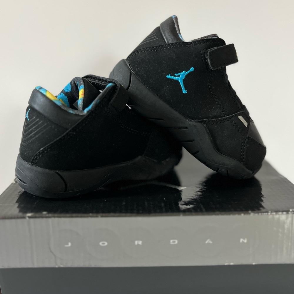 New Jordan Hoops Low Toddler 4C Black/Blue~Retro Air Jordan Basketball Shoes